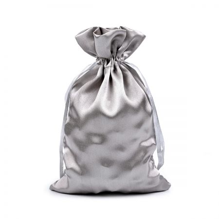 Dárkový pytlík satén stříbrný