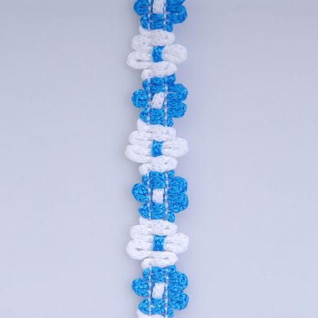 Galónové prámik biela / modrá šírka 11 mm