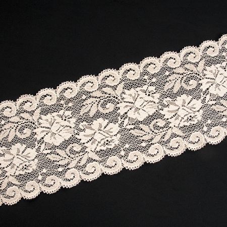 Krajka elastická béžová 13 cm