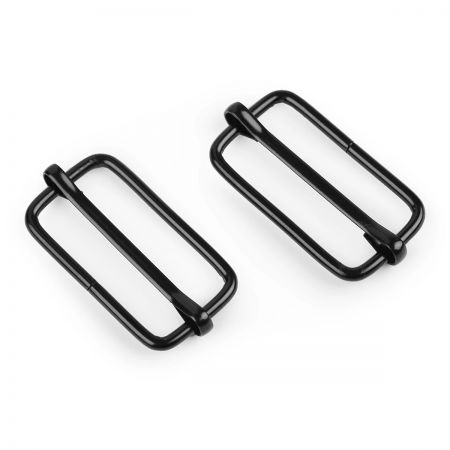 Posunovač na popruhy 15x33mm nikl černý