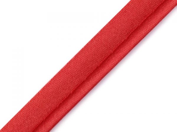 Paspulka saténová 10mm červená