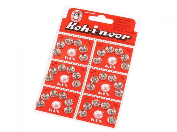 Patenty kovové velikost č.2 10/9mm nikl