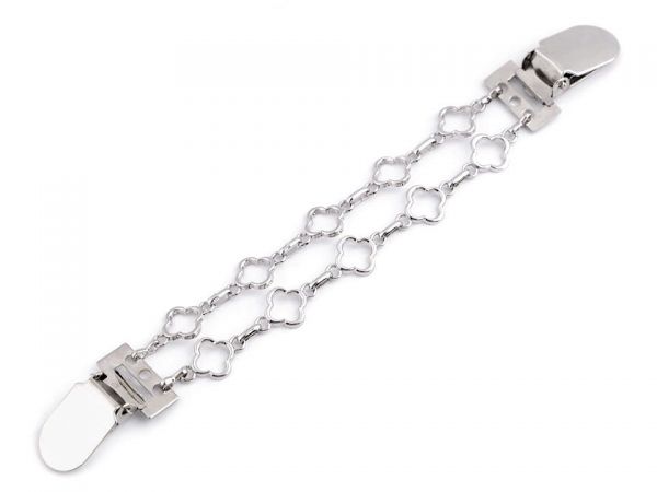 Spona ozdobná dragoun stříbrná délka 19cm