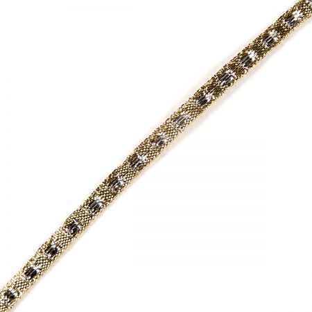Stuha lurex zlatostříbrná šíře 3mm