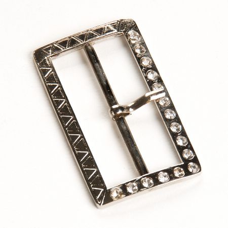 Spona opasková kov průvlak 55mm nikl kamínky 