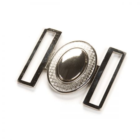 Spona opasková kov zdobný ovál 50 mm nikl