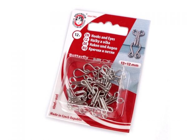 Háček+očko č.3 (13+12mm) nikl stříbrný