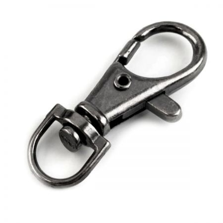 Karabina kov s obrtlíkem průvlak 10 mm nikl černáná