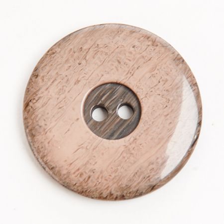 Gombík plastový dvojdierkové béžový melír