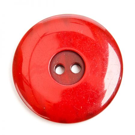 Gombík plastový dvojdierkové červený