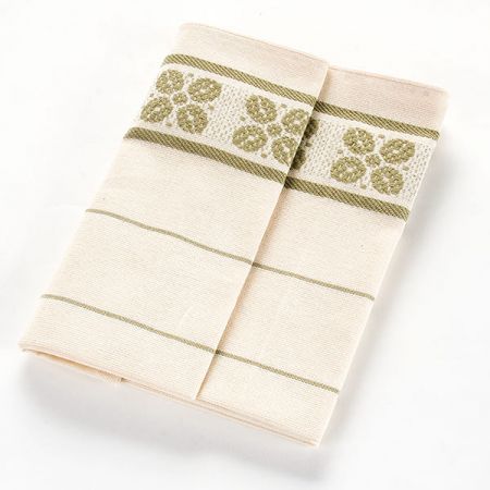 Kuchyňské utěrky krémová/olivová 2 ks