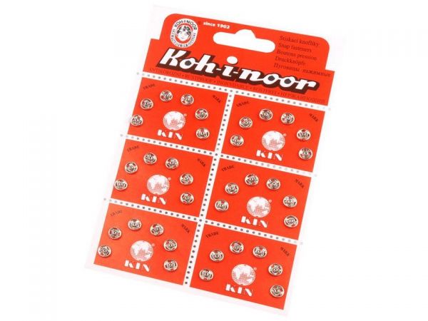 Patenty kovové velikost č.0 6,5/6mm nikl