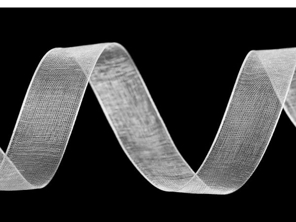Stuha organzová průsvitná šíře 19mm bílá