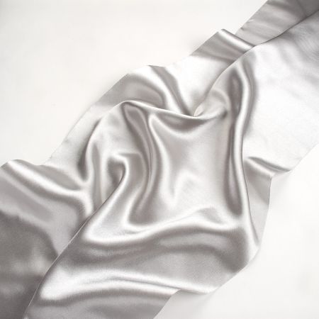 Atlasová stuha šíře 36 cm stříbrnošedá