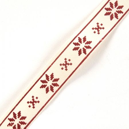 Stuha bavlněná vánoční vzor vánoční hvězdy