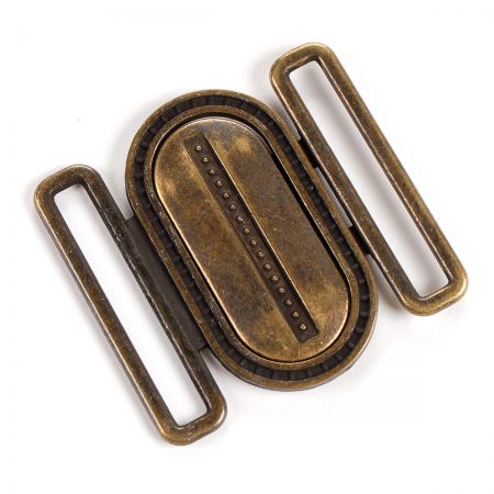 Spona opasková kov ovál průvlak 40 mm staromosaz