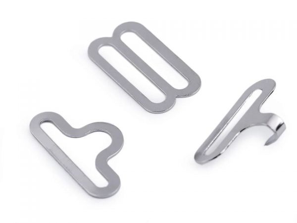 Zapínání na motýlka kovové nikl 18mm