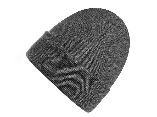 Čepice žebrový vzor unisex tm.šedá