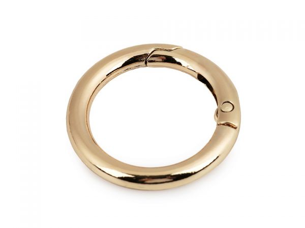 Karabina kulatá kroužek na klíče 25mm zlatá