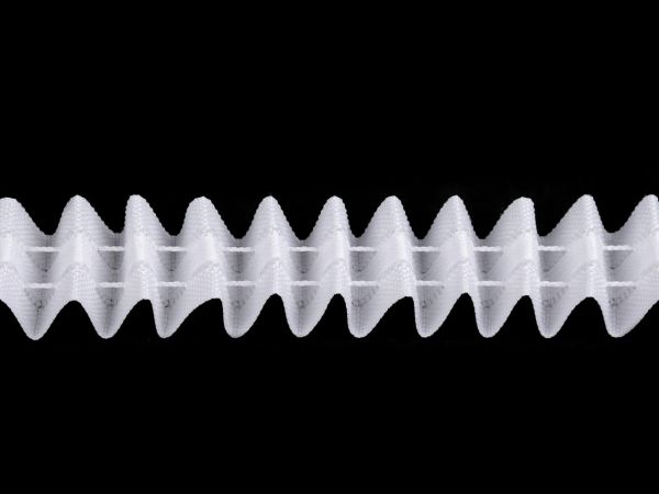 Záclonovka universální řasení šíře 25 mm bílá