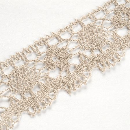 Krajka lemovací lněná režné barvy lemovací šíře 50mm