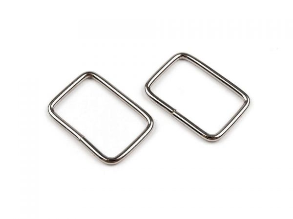 Průvlek rámeček vsuvka kov 20x13 mm nikl stříbrný