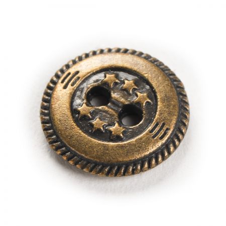 Knoflík kov staromosaz zdonbý košilový 26"