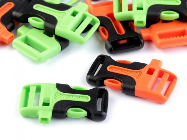 Spona trojzubec šířka 20 mm černá s píšťalkou