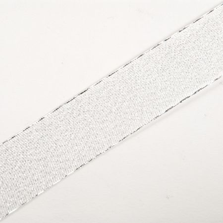 Stuha lurex stříbrná šíře 25mm