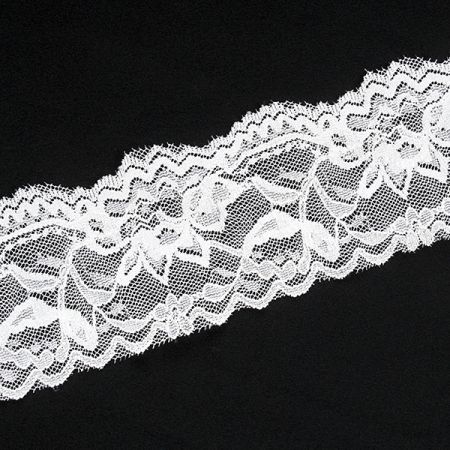 Krajka elastická lomená bílá