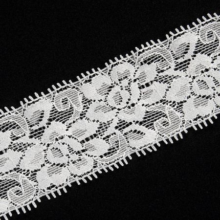 Krajka elestická oboustranná bílá