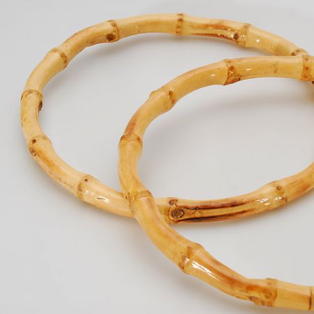 Ucha na tašky bambus kruh přírodní