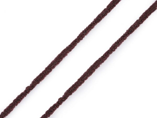 Guma prádlová kulatá měkká 2mm hnědá