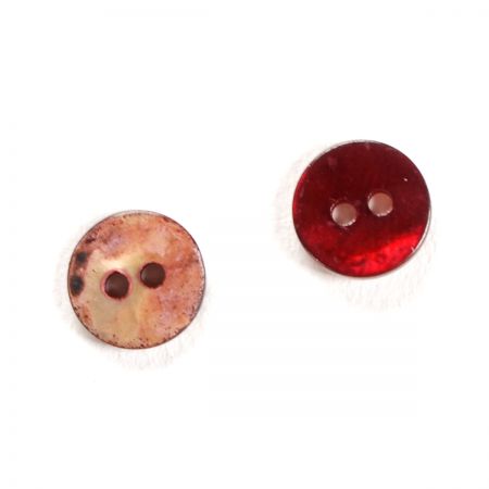 Knoflík perleťový dvoudírkový bordó