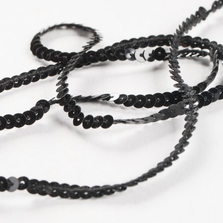 Flitrový prýmek černý