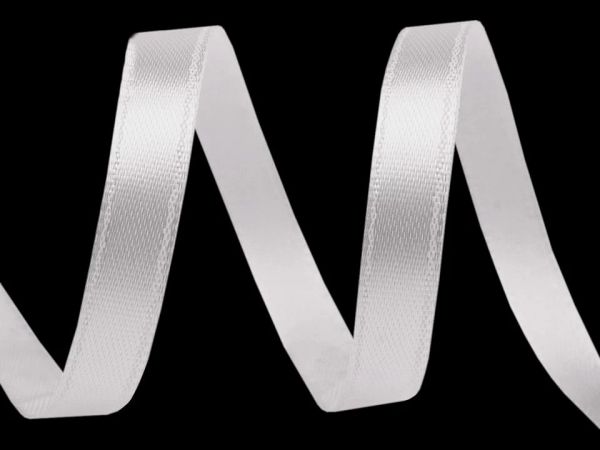 Atlasová stuha šíře 6mm bílá