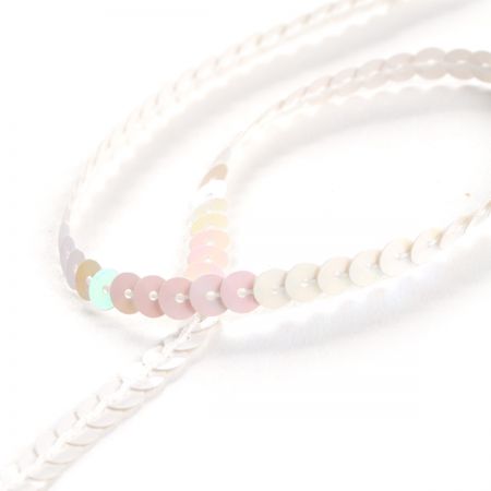 Flitrový prýmek pastel barva perleti