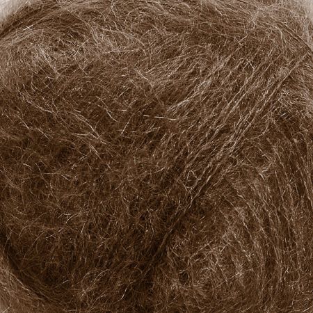 Mohérová směsová příze MarLen tenká tmavší hnědá