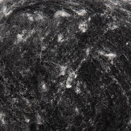 Mohérová pletací příze černošedý melír