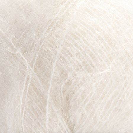 Moherová pletací příze MarLen tenká lomená bílá