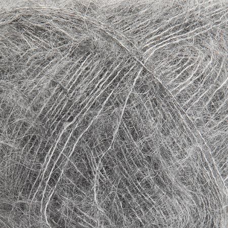 Mohérová pletací příze tenká MarLen šedobílá