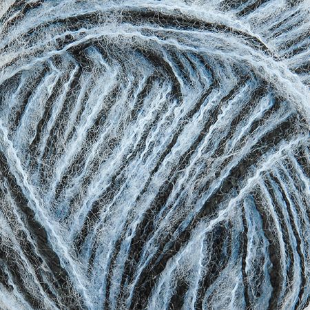 Mohérová směsová pletací příze modročerná