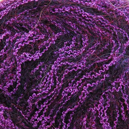 Mohérová směsová pletací příze fialový melír