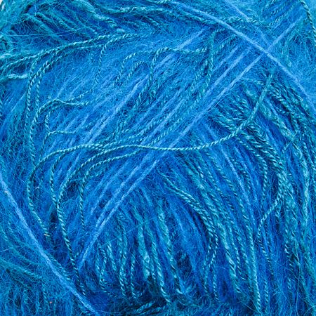 Mohérová směsová pletací příze modrý melír
