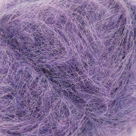 Mohér dlouhý vlas pletací příze MarLen tm.fialová