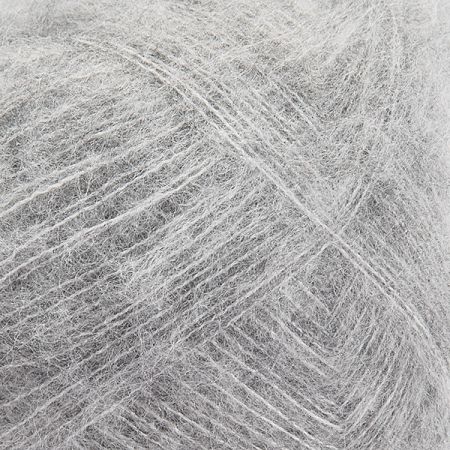 Mohérová pletací příze světle šedá