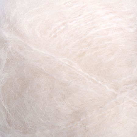 Mohérová pletací příze s dlouhým vlasem slonová kost