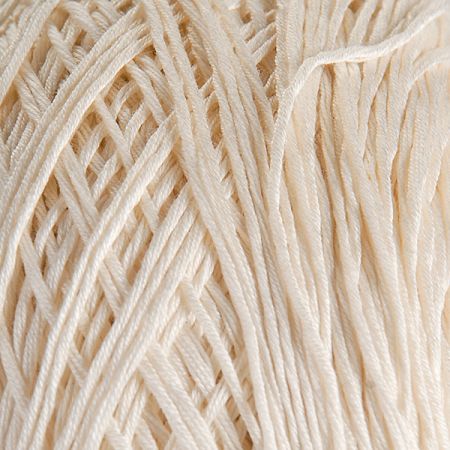 Bavlněná pletací příze klasická tenká smetanová