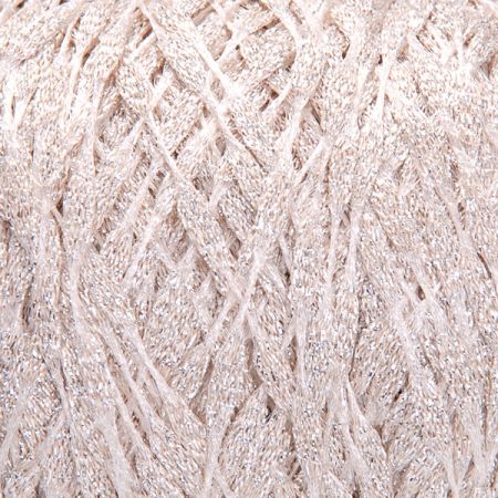 Efektní přípletová pletací příze béžovostříbrná