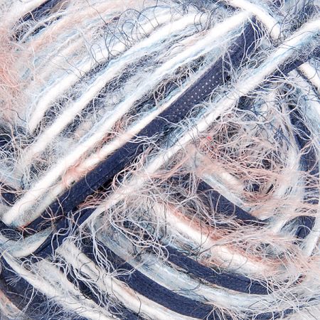 Vlněná pletací příze Marlen dlouhý vlas modrý melír